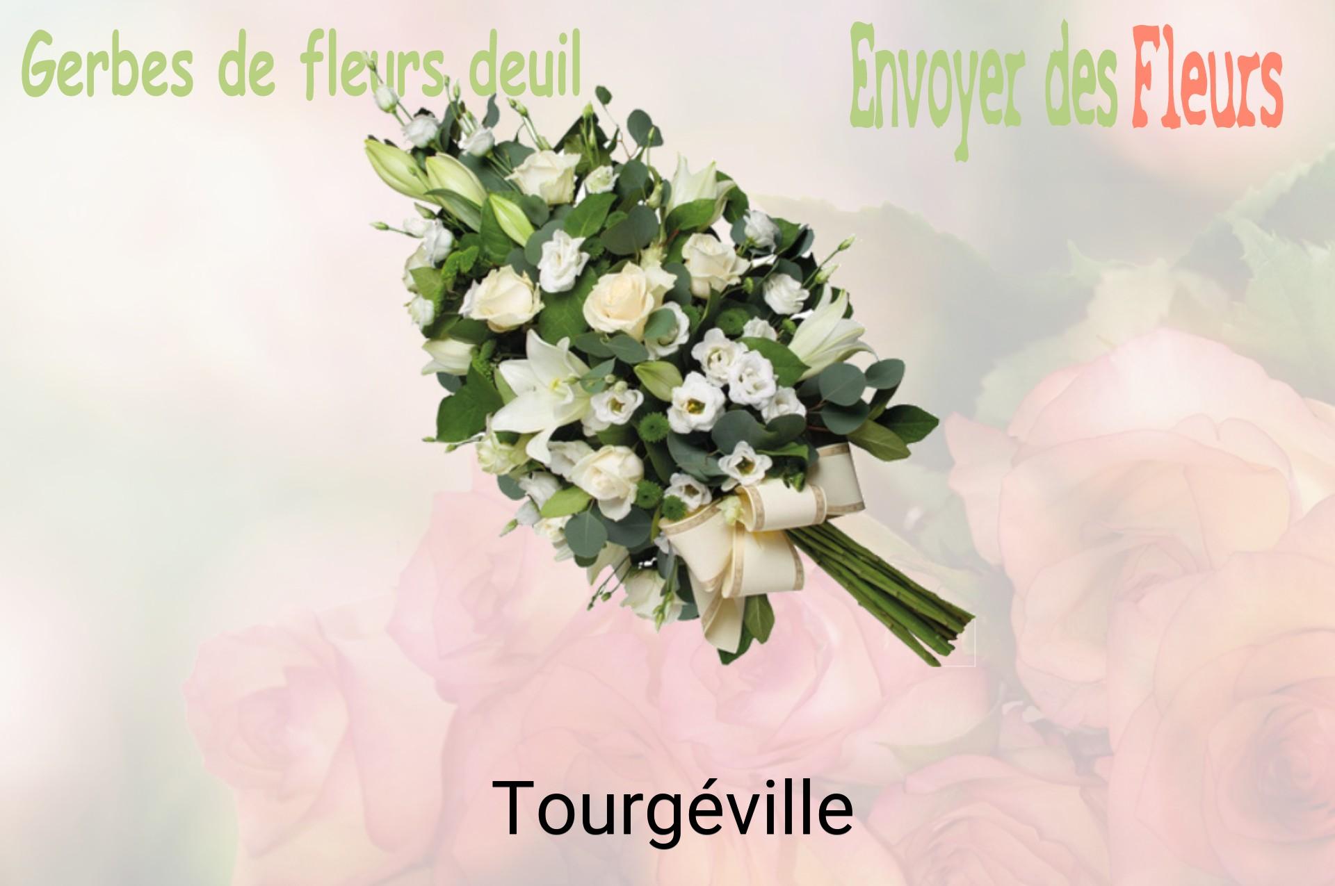 Gerbe de fleurs de deuil livrée à Tourgéville